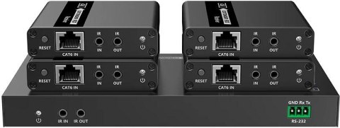 Rozgałęźnik/extender 1x4 HDMI na LAN 4K@30Hz Spacetronik SPH-RL24 SPACETRONIK Rozgałęźnik/extender 1x4 HDMI na LAN 4K@30Hz Spacetronik SPH-RL24 SPACETRONIK