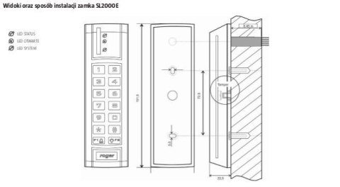 ZAMEK SZYFROWY ROGER SL2000E ROGER ZAMEK SZYFROWY ROGER SL2000E ROGER