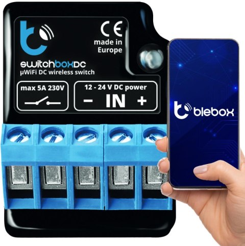 Moduł przekaźnikowy switchboxdc Blebox BLEBOX Moduł przekaźnikowy switchboxdc Blebox BLEBOX