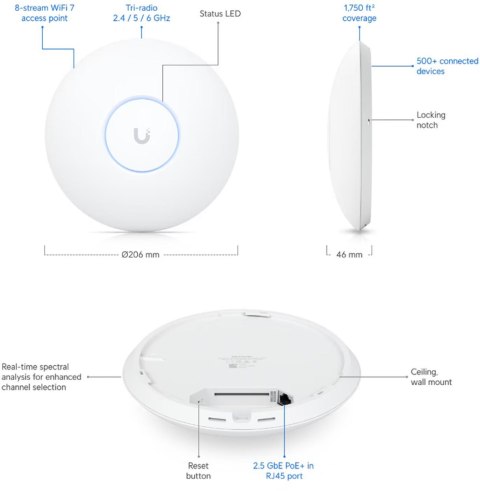 UBIQUITI UNIFI U7 PRO Max (U7-PRO-MAX) UBIQUITI UBIQUITI UNIFI U7 PRO Max (U7-PRO-MAX) UBIQUITI