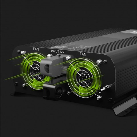 Green Cell - Przetwornica napięcia Inwerter PRO 12V na 230V 2000W/4000W Czysta sinusoida Green Cell - Przetwornica napięcia Inwerter PRO 12V na 230V 2000W/4000W Czysta sinusoida