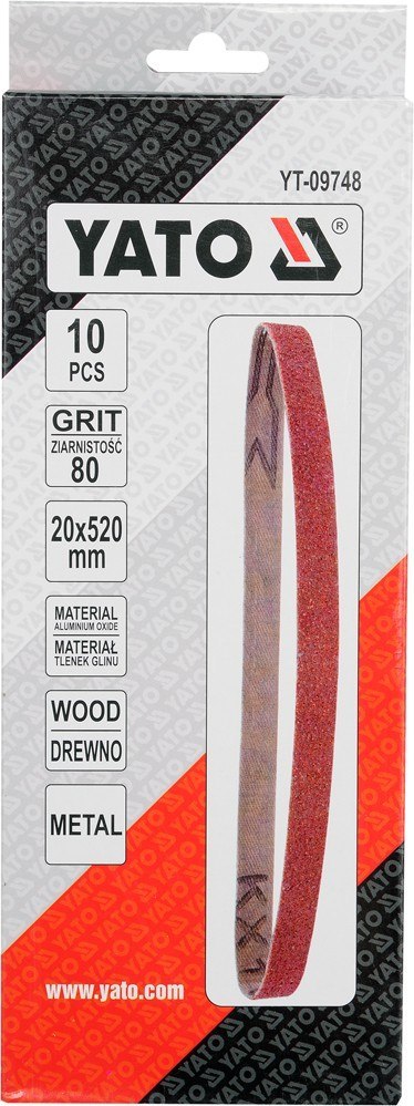 TAŚMA ŚCIERNA BEZKOŃCOWA 10SZT P80 20*520MM TAŚMA ŚCIERNA BEZKOŃCOWA 10SZT P80 20*520MM