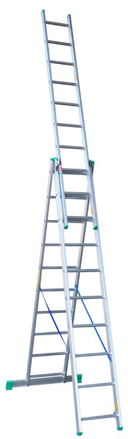 DRABINA ALUMINIOWA 3-ELEMENTOWA 675CM 10+10+10 SZCZEBLI DRABINA ALUMINIOWA 3-ELEMENTOWA 675CM 10+10+10 SZCZEBLI