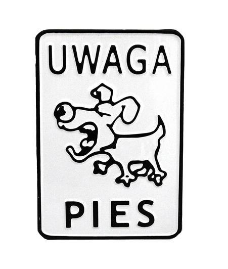 TABLICA 15*20CM UWAGA PIES TABLICA 15*20CM UWAGA PIES