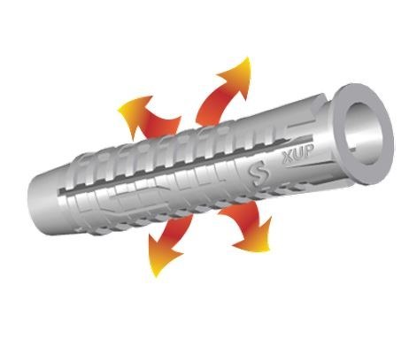 KOŁEK UNIWERSALNY Z KOŁNIERZEM NYLON TYP XUP 8*40/5*50MM KOŁEK UNIWERSALNY Z KOŁNIERZEM NYLON TYP XUP 8*40/5*50MM