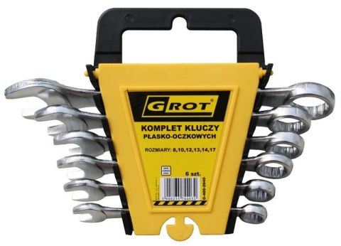 KOMPLET KLUCZY PŁASKO-OCZKOWYCH 6 CZĘŚCIOWY 8-17MM KOMPLET KLUCZY PŁASKO-OCZKOWYCH 6 CZĘŚCIOWY 8-17MM