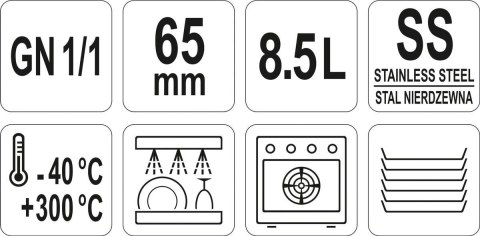 POJEMNIK GASTRONOMICZNY GN 1/1 65MM POJEMNIK GASTRONOMICZNY GN 1/1 65MM
