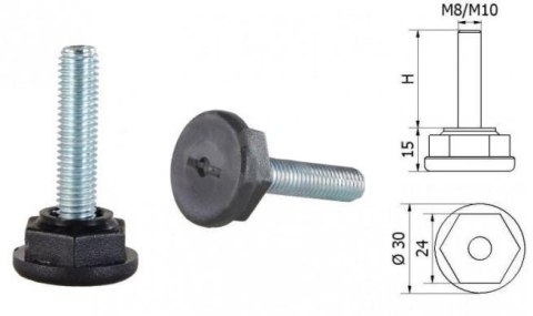 STOPKA REGULACYJNA SR 01 FI 30 M8*30 623 STOPKA REGULACYJNA SR 01 FI 30 M8*30 623