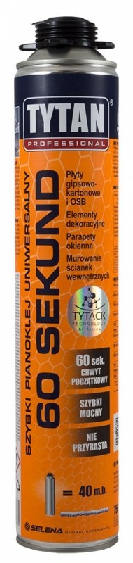 TYTAN PIANOKLEJ UNIWERSALNY PISTOLETOWY 60 SEKUND 750ML TYTAN PIANOKLEJ UNIWERSALNY PISTOLETOWY 60 SEKUND 750ML