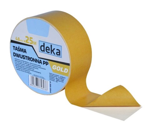TAŚMA DWUSTRONNA PP GOLD 48MM*25M TAŚMA DWUSTRONNA PP GOLD 48MM*25M