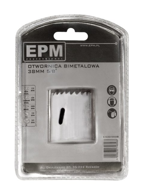 OTWORNICA BI-METALOWA 38MM UCHWYT 5/8'' OTWORNICA BI-METALOWA 38MM UCHWYT 5/8''