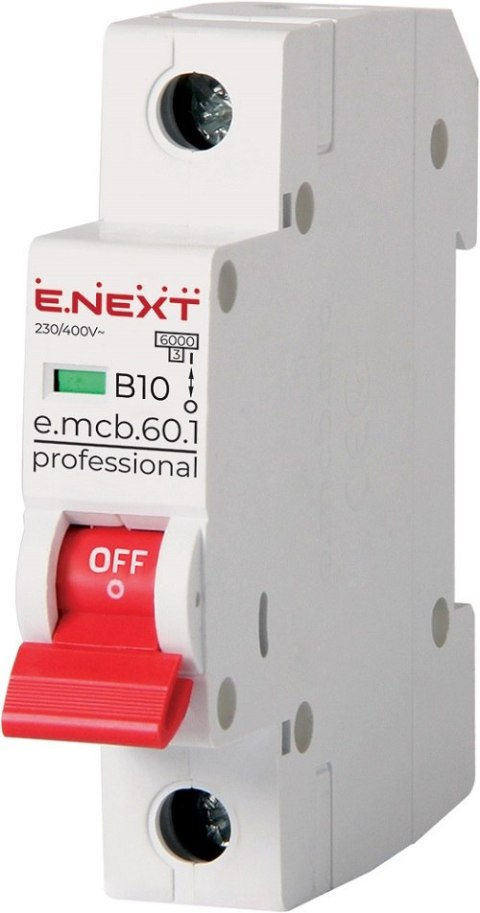 WYŁĄCZNIK NADPRĄDOWY MCB.PRO60 1P B10A 6KA WYŁĄCZNIK NADPRĄDOWY MCB.PRO60 1P B10A 6KA