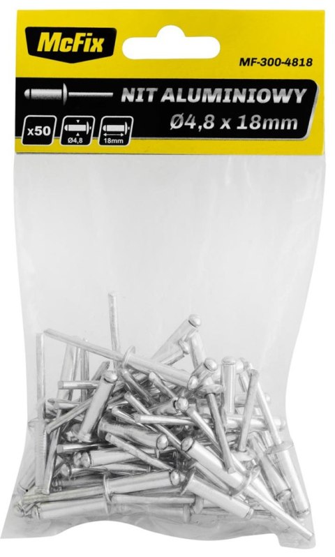 NITY ALUMINIOWE OP-50SZT 4.8*10MM NITY ALUMINIOWE OP-50SZT 4.8*10MM