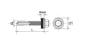 WKRĘT SAMOWIERTNY IMPAX Z EPDM #12MM RAL8017 5.5*35MM WKRĘT SAMOWIERTNY IMPAX Z EPDM #12MM RAL8017 5.5*35MM