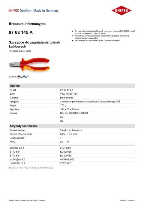 OBCĘGI ZBROJARSKIE 220MM OBCĘGI ZBROJARSKIE 220MM