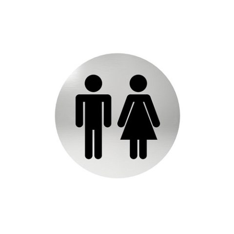 OZNACZENIE OKRĄGŁE WC, KLEJONE STAL NIERDZEWNA OZNACZENIE OKRĄGŁE WC, KLEJONE STAL NIERDZEWNA