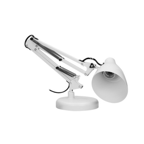 LAMPA BIURKOWA DIAN 60W E27 STAL, BIAŁA LAMPA BIURKOWA DIAN 60W E27 STAL, BIAŁA
