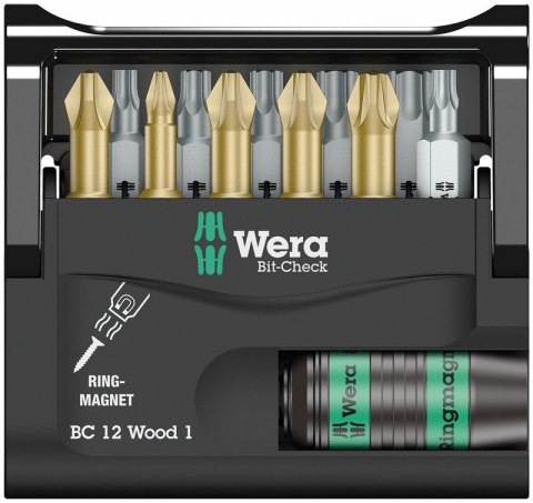 ZESTAW BITÓW BIT-CHECK 12 WOOD 1, 12CZ. ZESTAW BITÓW BIT-CHECK 12 WOOD 1, 12CZ.