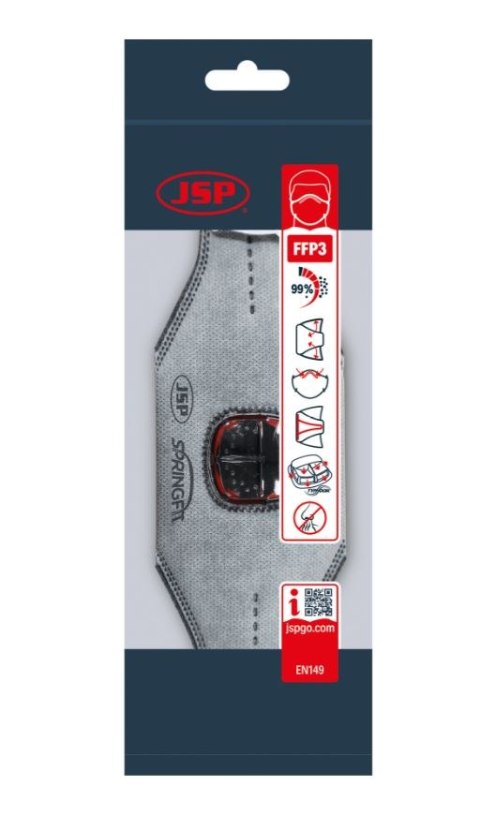 JSP MASKA PRZECIWP SPRINGFIT, ZAWOREK TYPHOONE 436ML FFP3OV JSP MASKA PRZECIWP SPRINGFIT, ZAWOREK TYPHOONE 436ML FFP3OV