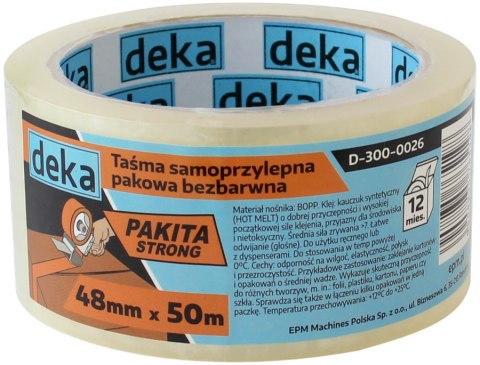 TAŚMA PAKOWA BEZBARWNA STRONG 48MM*50M TAŚMA PAKOWA BEZBARWNA STRONG 48MM*50M