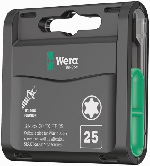 ZESTAW BIT-BOX 20 TX HF, TX 25MM, 20 SZTUK WÜRTH, SPAX ZESTAW BIT-BOX 20 TX HF, TX 25MM, 20 SZTUK WÜRTH, SPAX