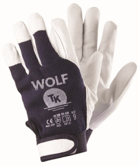 RĘKAWICE MONTERSKIE NA RZEP, WOLF ROZMIAR 9 RĘKAWICE MONTERSKIE NA RZEP, WOLF ROZMIAR 9