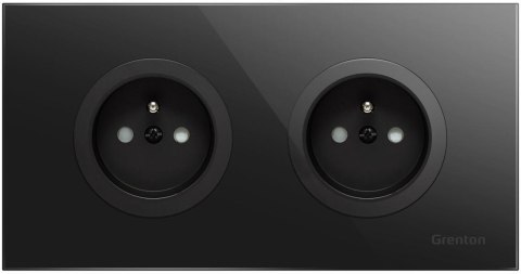 Gniadko podwójne typ F SOCKET czarne Grenton GRENTON Gniadko podwójne typ F SOCKET czarne Grenton GRENTON