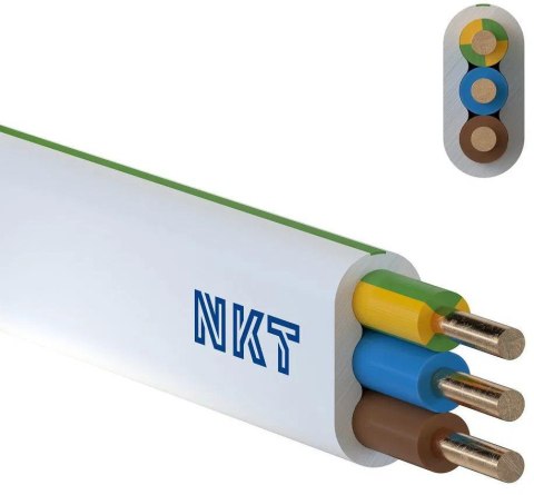 Przewód NKT instal PLUS YDYp 3x1,5 żo biały 450/750V 100m NKT SPÓŁKA AKCYJNA Przewód NKT instal PLUS YDYp 3x1,5 żo biały 450/750V 100m NKT SPÓŁKA AKCYJNA