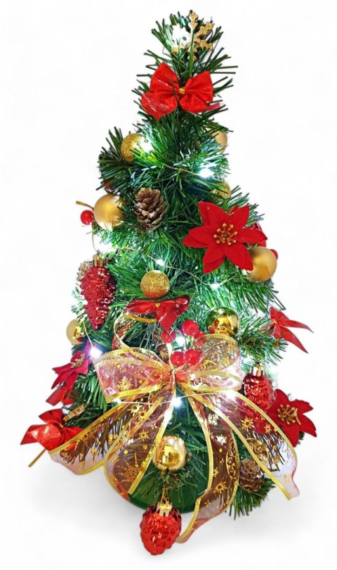 GOTOWA MINI CHOINKA UBRANA ŚWIĄTECZNA DEKORACJA 40cm GOTOWA MINI CHOINKA UBRANA ŚWIĄTECZNA DEKORACJA 40cm