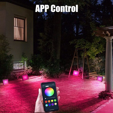 Naświetlacze LED reflektor RGB smart 4 sztuki Naświetlacze LED reflektor RGB smart 4 sztuki