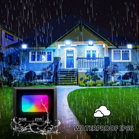 Naświetlacze LED reflektor RGB smart 4 sztuki Naświetlacze LED reflektor RGB smart 4 sztuki