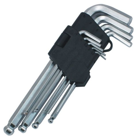 KLUCZE IMBUSOWE Z KULKĄ 1.5-10 mm CV 9 sztuk KLUCZE IMBUSOWE Z KULKĄ 1.5-10 mm CV 9 sztuk