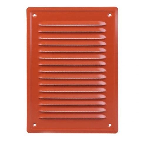 KRATKA METALOWA SKOŚNA Z SIATKĄ 14*21CM CEGLASTY KRATKA METALOWA SKOŚNA Z SIATKĄ 14*21CM CEGLASTY