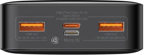 Powerbank Baseus Bipow Digital Display PPBD050501 20000mAh 20W PD QC 3.0 2x USB-A 1x USB-C + KABEL BASEUS Powerbank Baseus Bipow Digital Display PPBD050501 20000mAh 20W PD QC 3.0 2x USB-A 1x USB-C + KABEL BASEUS