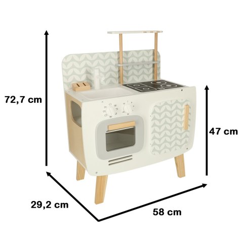 Kuchnia dla dzieci drewniana MDF LULILO retro akcesoria 72,7cm Kuchnia dla dzieci drewniana MDF LULILO retro akcesoria 72,7cm