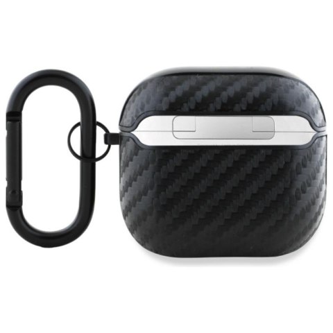 BMW Carbon Double Metal Logo - Etui AirPods 4 (czarny) BMW Carbon Double Metal Logo - Etui AirPods 4 (czarny)