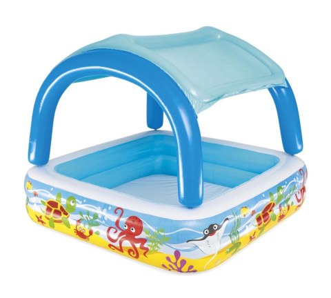 Basen Brodzik dla Dzieci Ogrodowy Dmuchany z Dachem Daszkiem Ocean 140x140 Basen Brodzik dla Dzieci Ogrodowy Dmuchany z Dachem Daszkiem Ocean 140x140