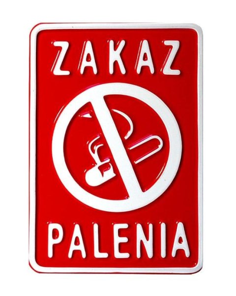 TABLICA 15*20CM ZAKAZ PALENIA TABLICA 15*20CM ZAKAZ PALENIA