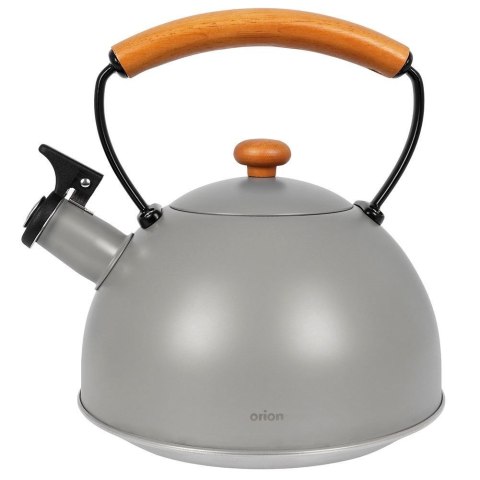Czajnik stalowy tradycyjny z gwizdkiem gaz indukcja szary WOODEN 2,9 l Czajnik stalowy tradycyjny z gwizdkiem gaz indukcja szary WOODEN 2,9 l