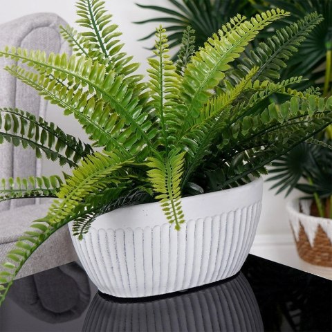 Doniczka ceramiczna biała 20x11 cm Doniczka ceramiczna biała 20x11 cm
