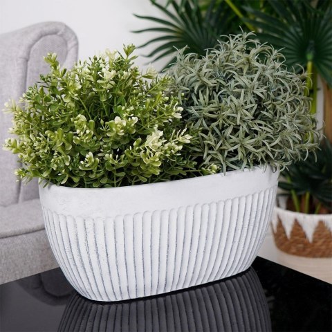 Doniczka ceramiczna biała 26x13 cm Doniczka ceramiczna biała 26x13 cm