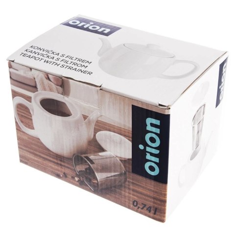 Dzbanek z zaparzaczem do herbaty porcelanowy biały MONA 700 ml Dzbanek z zaparzaczem do herbaty porcelanowy biały MONA 700 ml