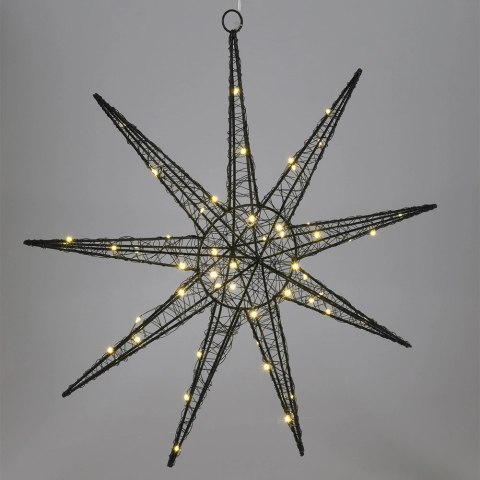 Gwiazda świecąca czarna 50 LED wisząca 50 cm Gwiazda świecąca czarna 50 LED wisząca 50 cm
