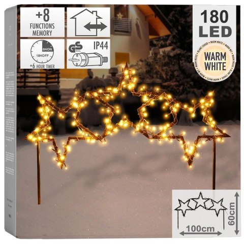 Gwiazda świecąca zewnętrzna metalowa LED 102x55 cm Gwiazda świecąca zewnętrzna metalowa LED 102x55 cm