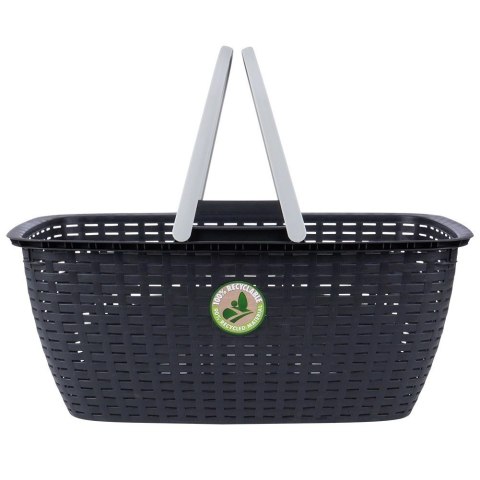 Kosz na pranie plastikowy czarny 35 l Kosz na pranie plastikowy czarny 35 l