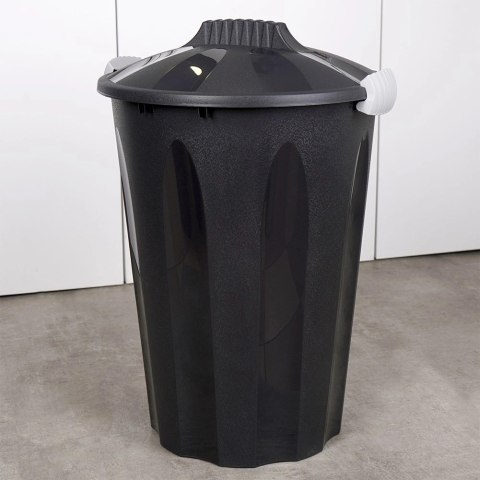Kosz na śmieci plastikowy czarny 40 l Kosz na śmieci plastikowy czarny 40 l