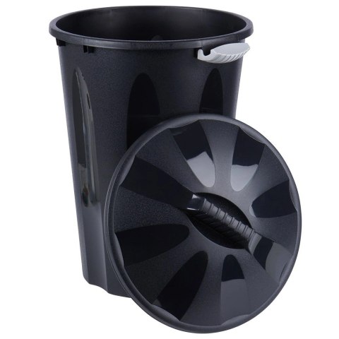 Kosz na śmieci plastikowy czarny 40 l Kosz na śmieci plastikowy czarny 40 l