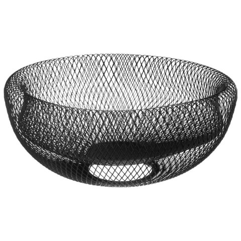 Koszyk na owoce i warzywa kosz metalowy czarny miska patera okrągła loft 30 cm Koszyk na owoce i warzywa kosz metalowy czarny miska patera okrągła loft 30 cm