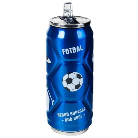 Kubek termiczny termos bidon piłka niebieski PUSZKA 500 ml Kubek termiczny termos bidon piłka niebieski PUSZKA 500 ml