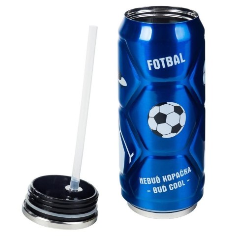 Kubek termiczny termos bidon piłka niebieski PUSZKA 500 ml Kubek termiczny termos bidon piłka niebieski PUSZKA 500 ml